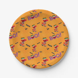 Elmo   Halloween Boo Pattern Papieren Bordje