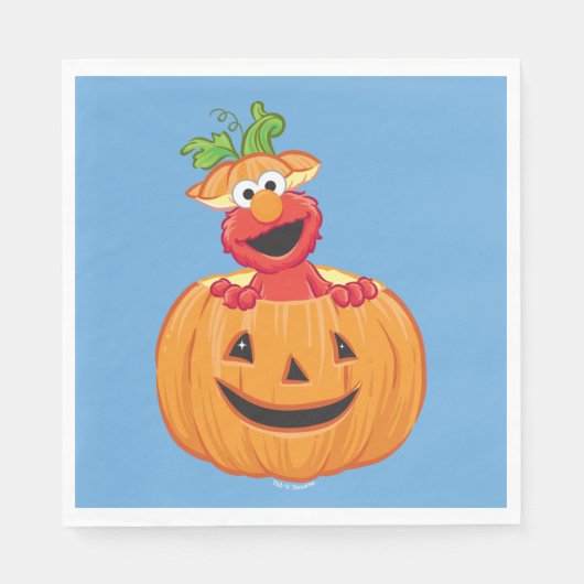 Elmo | Halloween Jack-O-Lantern Servet (Voorkant)