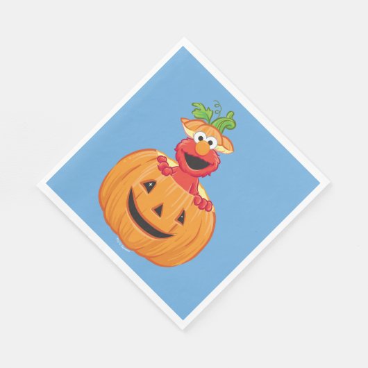 Elmo | Halloween Jack-O-Lantern Servet (Hoek)