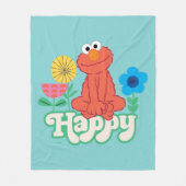Elmo Happy! Fleece Deken (Voorkant)
