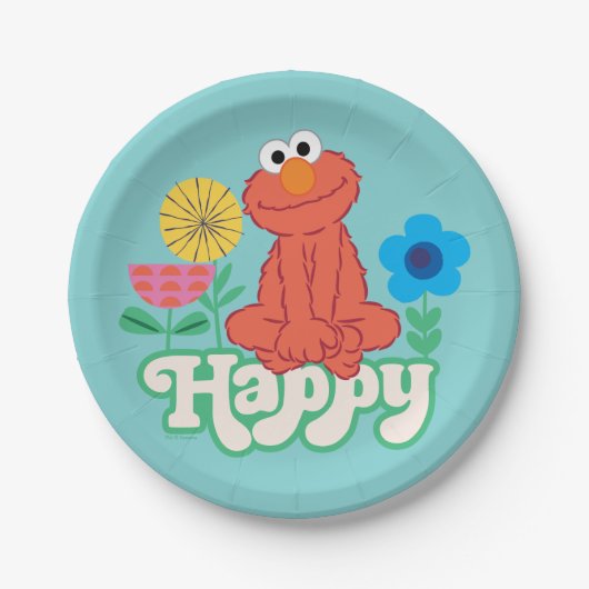 Elmo Happy! Papieren Bordje (Voorkant)