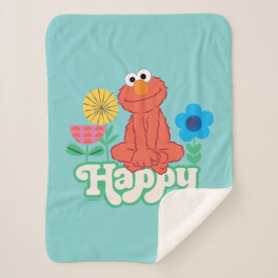 Elmo Happy! Sherpa Deken