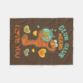 Elmo Holding zijn Pet Goldfish Fleece Deken (Voorkant (Horizontaal))