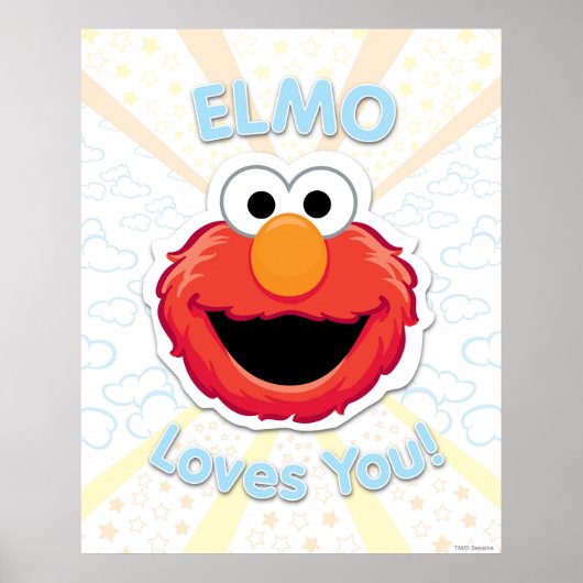 Elmo houdt van je poster (Voorkant)