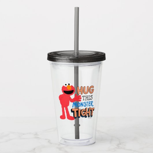 Elmo | Hug deze Monster Tight Acryl Drinkbeker (Voorkant)