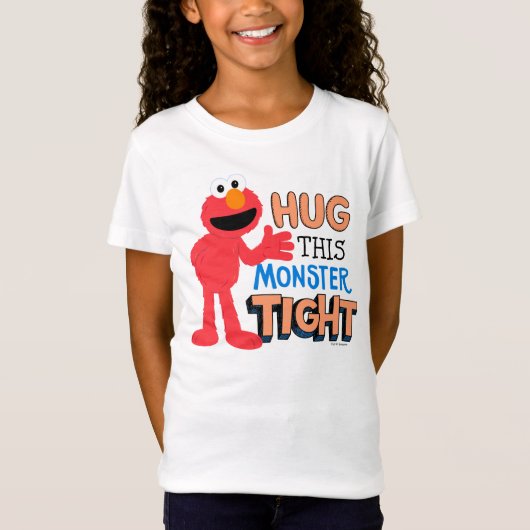 Elmo | Hug deze Monster Tight T-shirt (Voorkant)