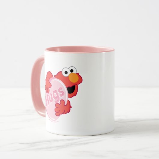 Elmo "Hugs" Valentijn Heart Snoep Mok (Voorkant links)