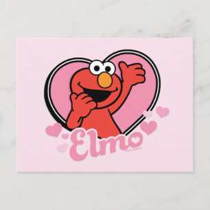 Elmo in Heart Valentijn Briefkaart