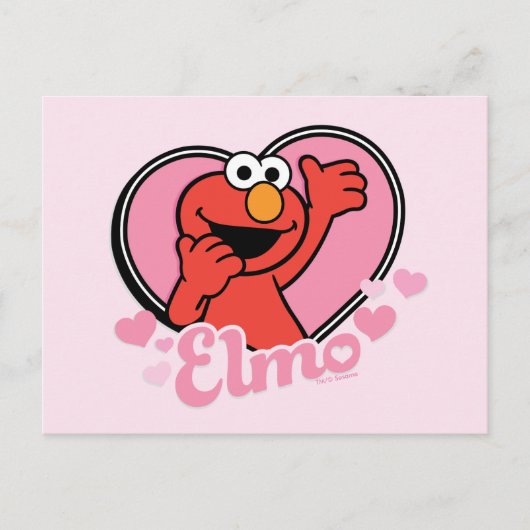 Elmo in Heart Valentijn Briefkaart (Voorkant)