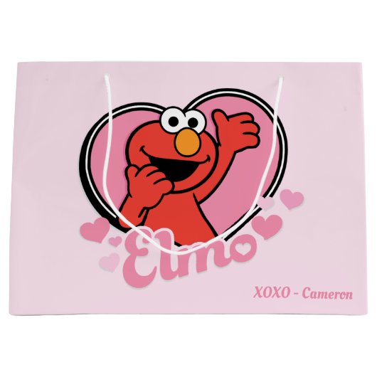 Elmo in Heart Valentijn Groot Cadeauzakje (Voorkant)