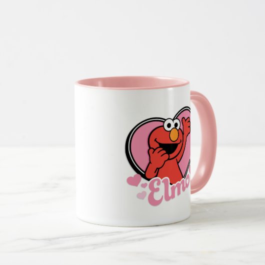 Elmo in Heart Valentijn Mok (Voorkant rechts)