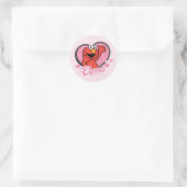 Elmo in Heart Valentijn Ronde Sticker (Tas)