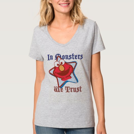 Elmo - in Monsters vertrouwen we T-shirt (Voorkant)