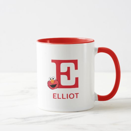 Elmo Jouw naam toevoegen & Monogram E Mok (Rechts)