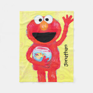 Elmo Karakter Art Illustratie Fleece Deken
