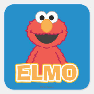 Elmo Klassieke Stijl Vierkante Sticker