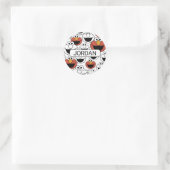 Elmo Kleur Pop Gezichtspatroon Ronde Sticker (Tas)