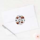 Elmo Kleur Pop Gezichtspatroon Ronde Sticker (Envelop)