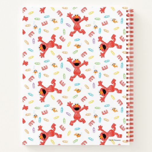 Elmo-kleurpotloodpatroon tekenen notitieboek (Achterkant)