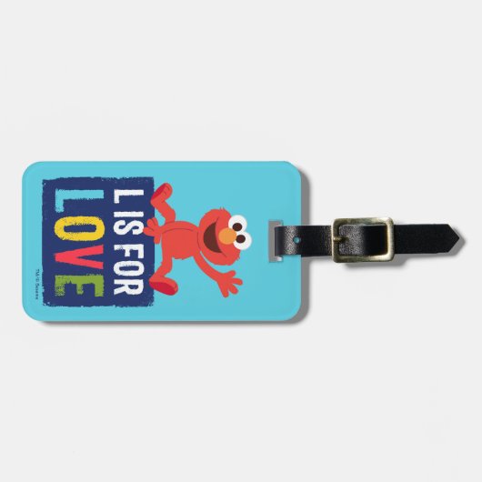 Elmo | L is voor Liefde Bagagelabel (Voorkant horizontaal)