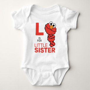 Elmo L staat voor kleine zus Romper