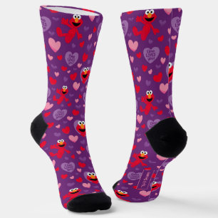 Elmo Loves You Valentijnsdag Patroon Sokken
