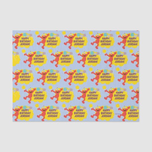 Elmo met partijballonpatroon tissuepapier (Voorkant)