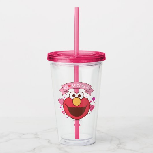 Elmo | Mijn hart behoort tot Elmo Acryl Drinkbeker (Voorkant)