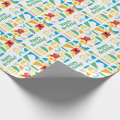 Elmo Minimalist Pattern Cadeaupapier (Hoek)