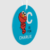 Elmo | Nom personnalisé avec ornement photo (devant)