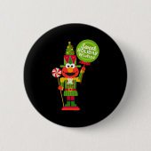 Elmo Nutcracker Ronde Button 5,7 Cm (Voorkant)