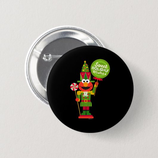 Elmo Nutcracker Ronde Button 5,7 Cm (Voorkant /achterkant)