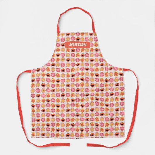 Elmo Pom-Pom Pattern Schort (Voorkant)