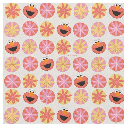 Elmo Pom-Pom Pattern Stof (Close Up)