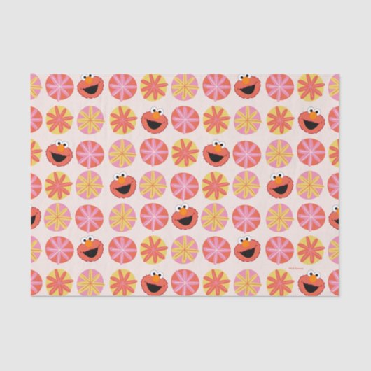 Elmo Pom-Pom Pattern Tissuepapier (Voorkant)