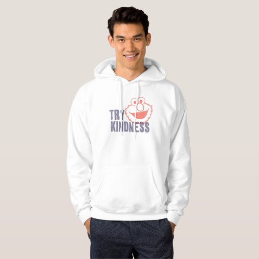 Elmo | Probeer vriendelijkheid Hoodie (Voorkant volledig)