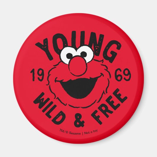 Elmo Schaats Logo - Young, Wild & Free 1969 Magneet (Voorkant)