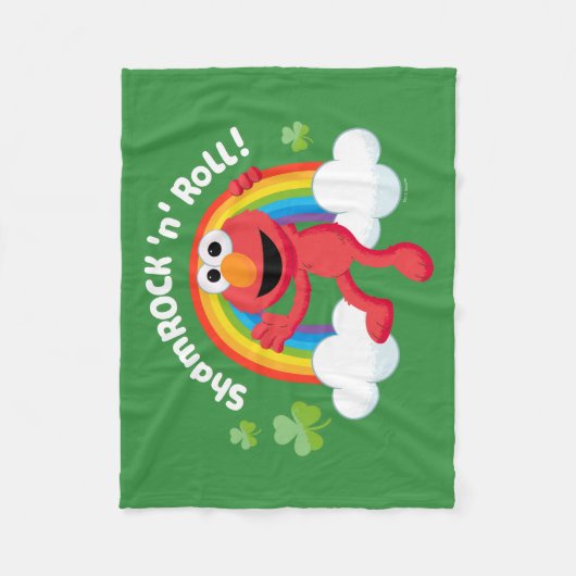 Elmo | Shamrock 'n' Roll Rainbow Fleece Deken (Voorkant)