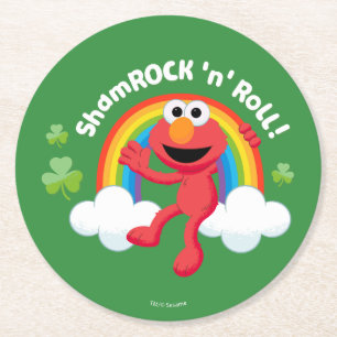 Elmo Shamrock 'n' Roll Rainbow Ronde Kartonnen Onderzetter