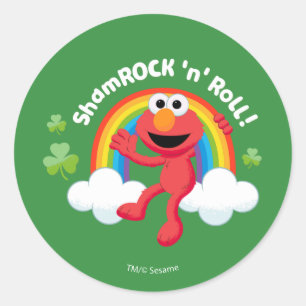 Elmo Shamrock 'n' Roll Rainbow Ronde Sticker