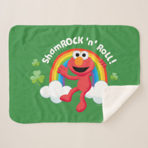 Elmo   Shamrock 'n' Roll Rainbow Sherpa Deken