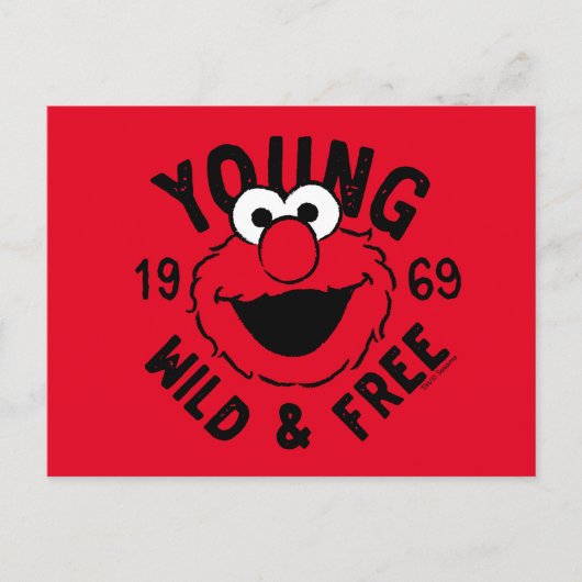 Elmo Skate Logo - Young, Wild & Free 1969 Briefkaart (Voorkant)