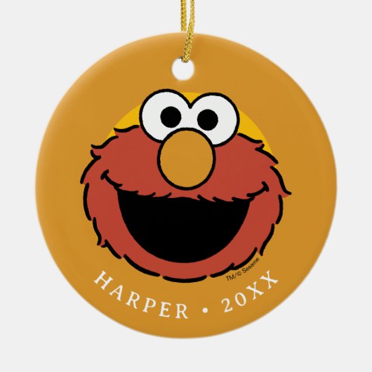 Elmo Smiling Face Keramisch Ornament (Voorkant)