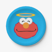 Elmo Smiling Face met Halo Papieren Bordje (Voorkant)