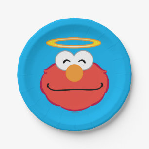 Elmo Smiling Face met Halo Papieren Bordje