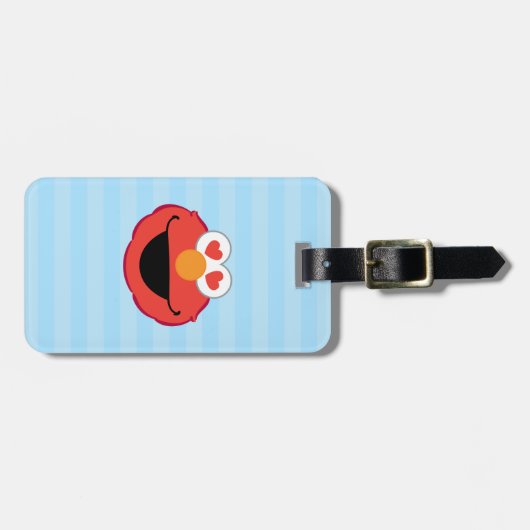 Elmo Smiling Face met Heart-Shaped Eyes Bagagelabel (Voorkant horizontaal)