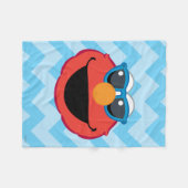 Elmo Smiling Face met zonnebrillen Fleece Deken (Voorkant (Horizontaal))