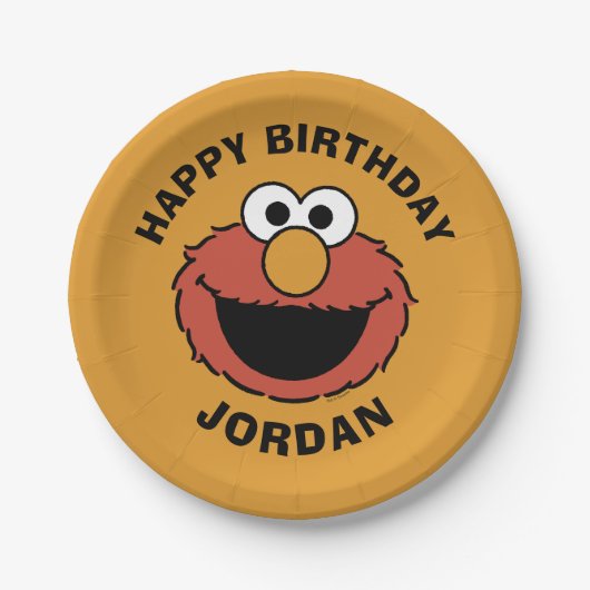 Elmo Smiling Face Papieren Bordje (Voorkant)