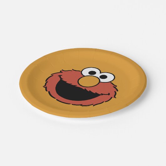 Elmo Smiling Face Papieren Bordje (Gekanteld)