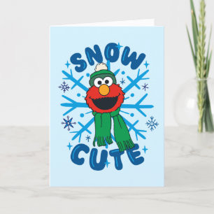 Elmo Sneeuw Schattig Feestdagen Kaart